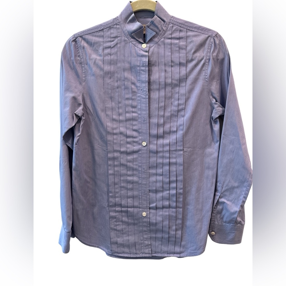 COPY - Thomas Mason for J Crew Blue Tuxedo Button Down